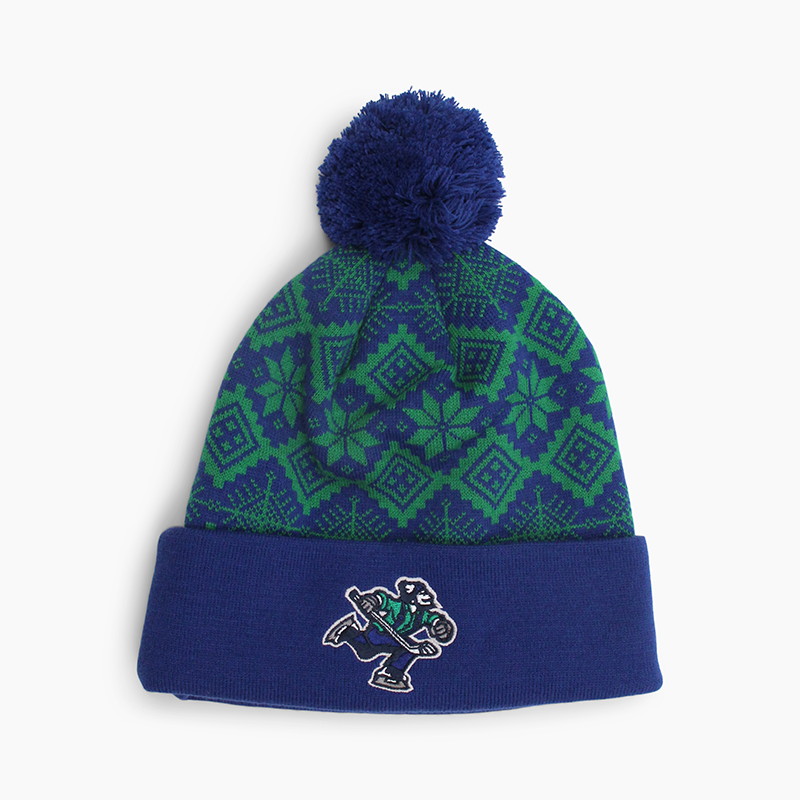 Abbotsford Canucks Festive Pom Knit Hat