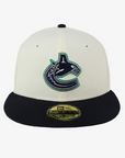 Vancouver Canucks New Era 5950 Rogers Arena White Orca Fitted Hat