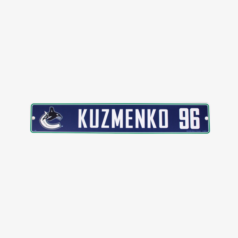 Vancouver Canucks Kuzmenko Locker Room Sign