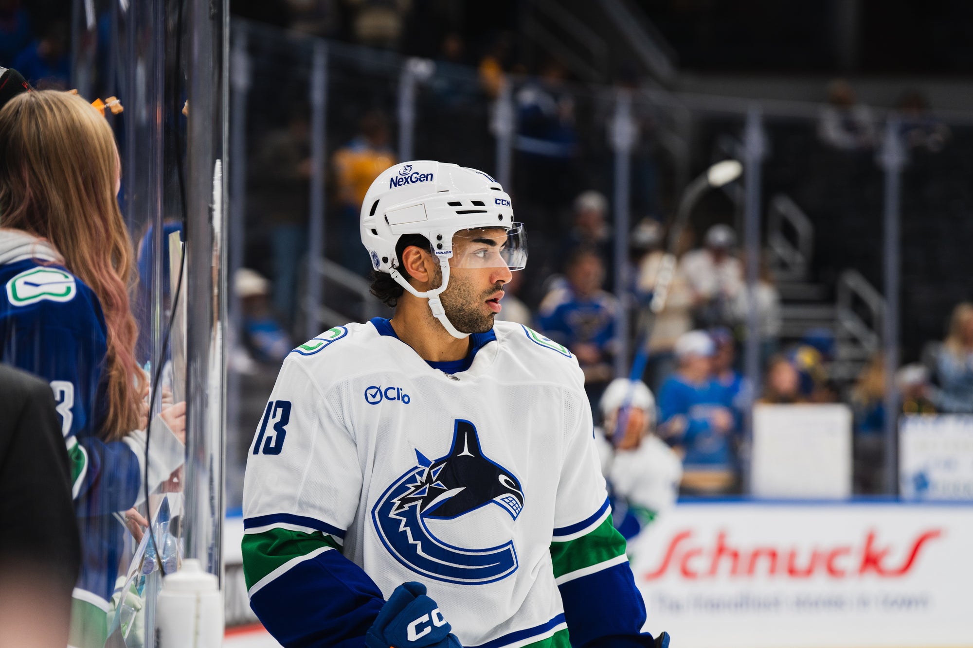 Arshdeep Bains 2025-2026 Game Worn Away Set 2 Jersey