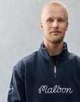 Vancouver Canucks x Malbon Collegiate Navy Orca 1/4 Zip Sweatshirt