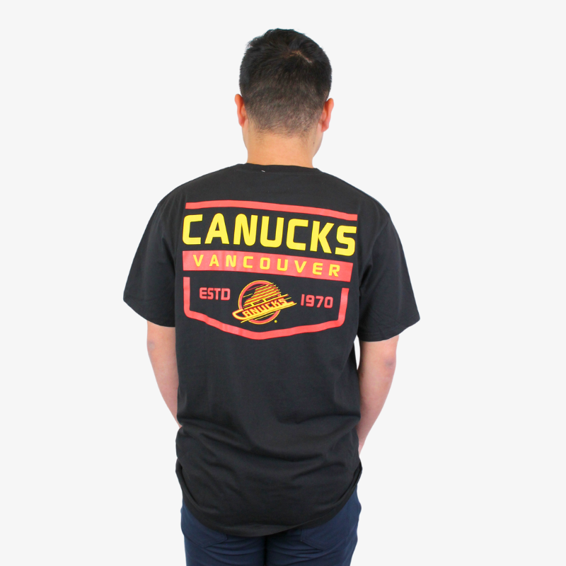 Vancouver Canucks Sportiqe Starship Black Skate Tee