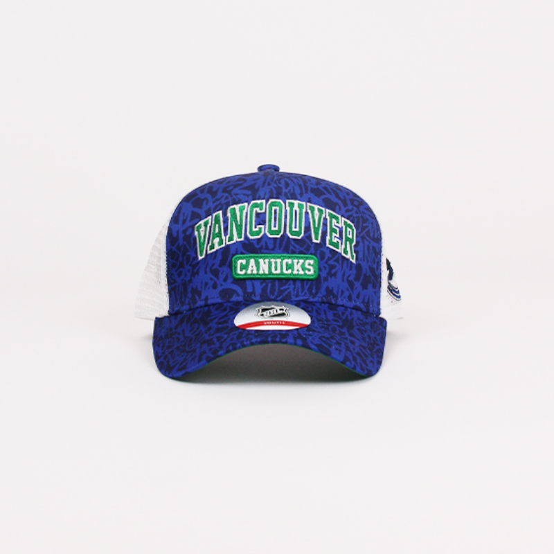 Vancouver Canucks Outerstuff Print Trucker Youth Snapback Hat