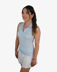 Vancouver Canucks TravisMathew Ladies Light Blue Orca Polo Tank