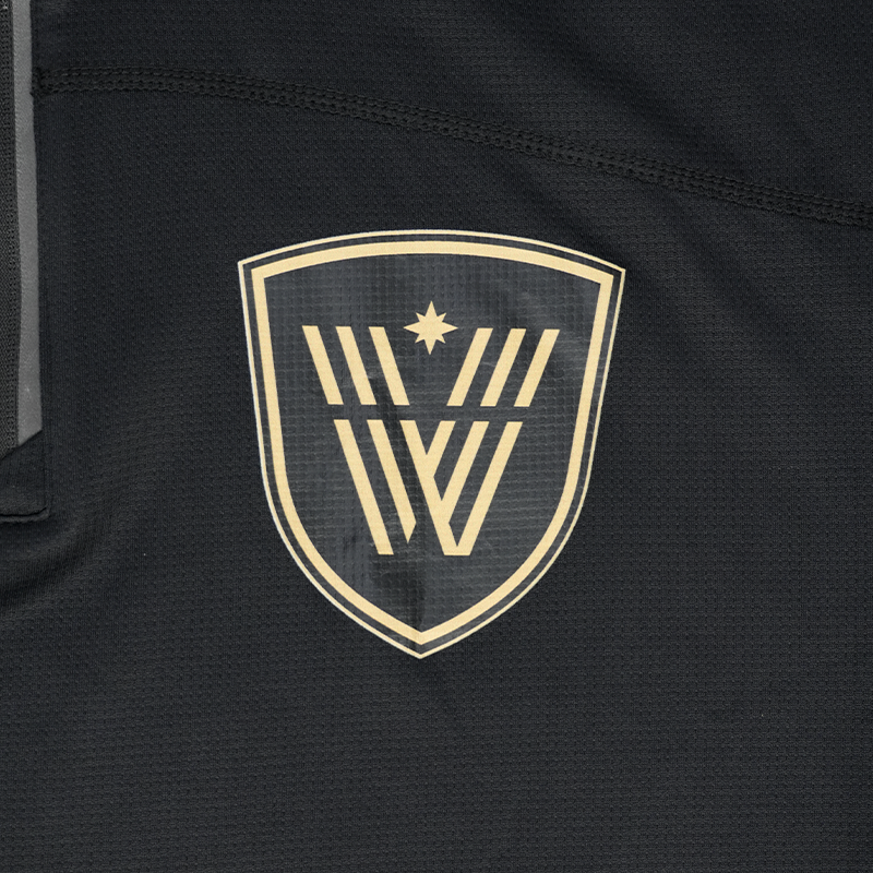 Vancouver Warriors Castore Evo Lightweight Shield Logo Black 1/4 Zip