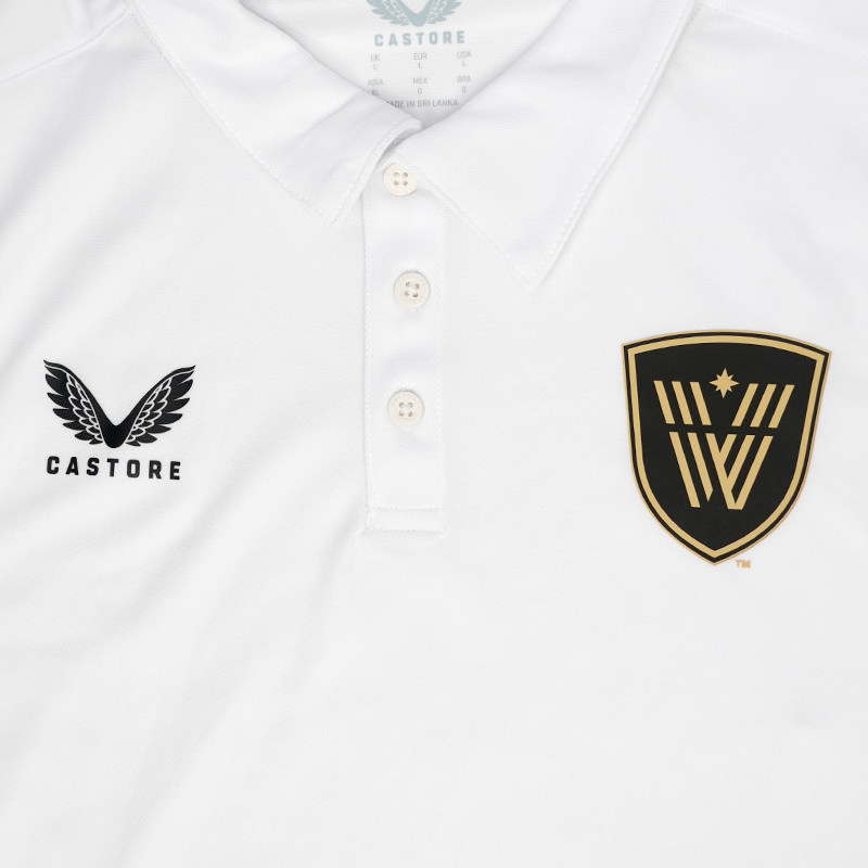 Vancouver Warriors Castore Training Shield Logo White Polo