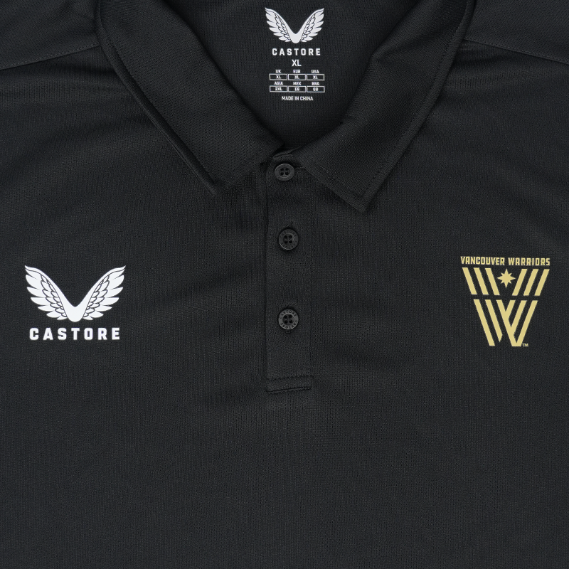 Vancouver Warriors Castore Poly Black Polo