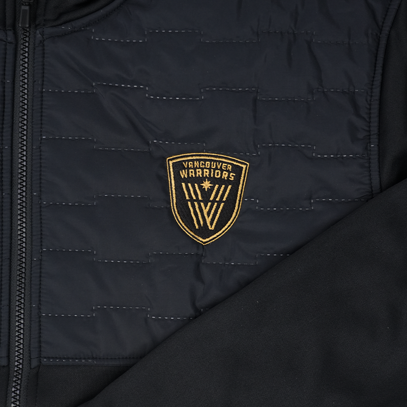 Vancouver Warriors Control Quilted Black Shield Logo Jacket