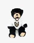 Vancouver Warriors 10" Happy Black Bear with White Hoodie