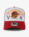 Vancouver Canucks New Era 940 Red/Black Multi Logo Skate Snapback Hat