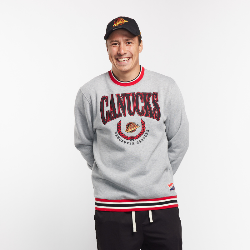 Vancouver Canucks CCM Hoodie Mens Large Gray Pullover Sweatshirt Skate  Retro