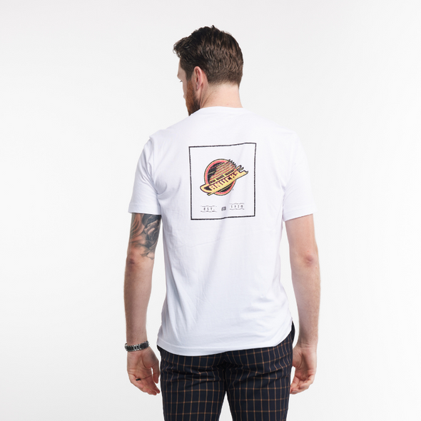 Vancouver Canucks Travis Mathew Flashback Skate White Tee