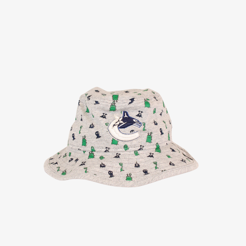 Vancouver Canucks Youth New Era Grey Critter Bucket Hat