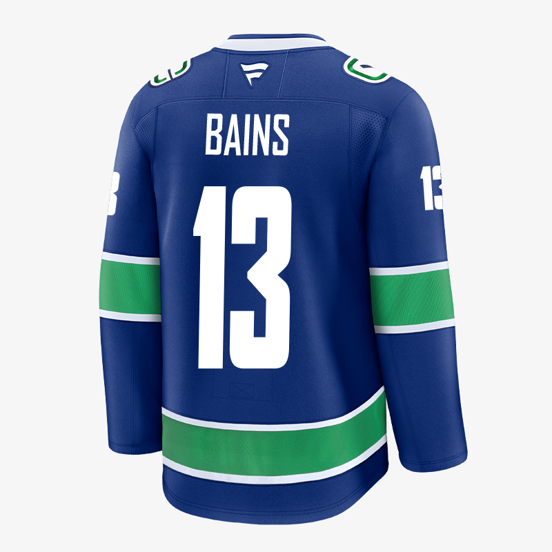 Vancouver Canucks Fanatics Premium Name &amp; Number Home Jersey