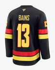 Vancouver Canucks Fanatics Premium Name & Number Black Skate Jersey
