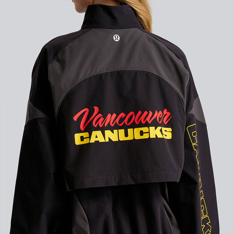 Vancouver Canucks x lululemon Coastal Black Skate Windbreaker Jacket