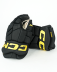 Brock Boeser CCM Ultratacks Used Black Gloves