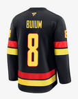 Vancouver Canucks Fanatics Premium Name & Number Black Skate Jersey