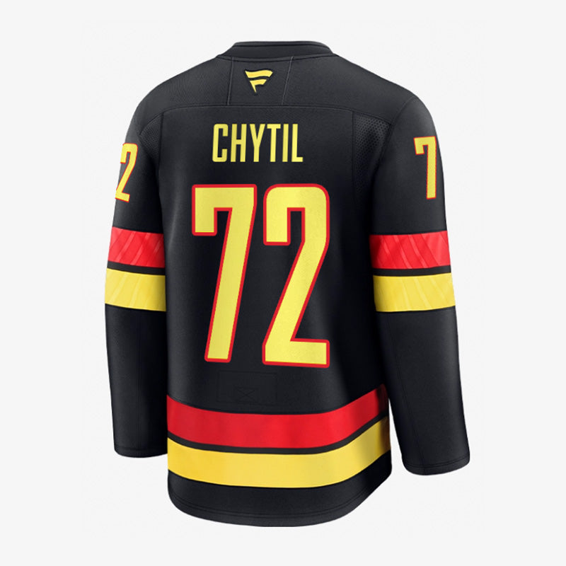 Vancouver Canucks Fanatics Premium Name &amp; Number Black Skate Jersey