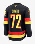 Vancouver Canucks Fanatics Premium Name & Number Black Skate Jersey