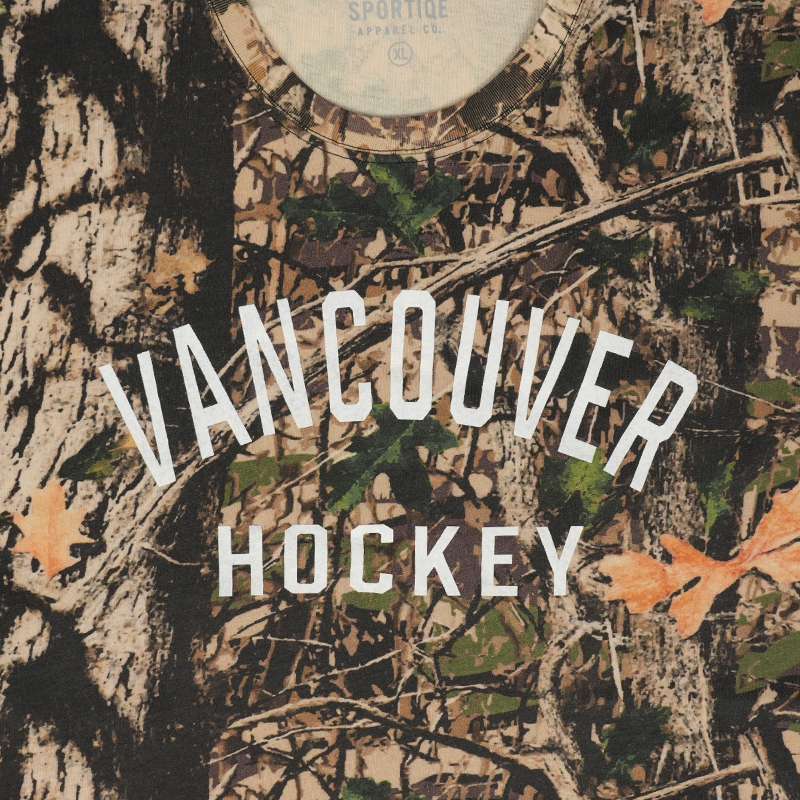 Vancouver Canucks Sportiqe Van Hockey Camo Skate T-Shirt