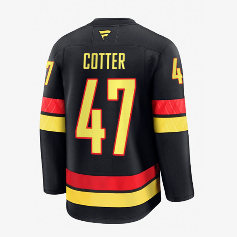 Vancouver Canucks Fanatics Premium Name &amp; Number Black Skate Jersey