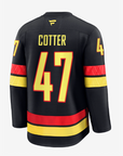 Vancouver Canucks Fanatics Authentic Pro Name & Number Black Skate Jersey