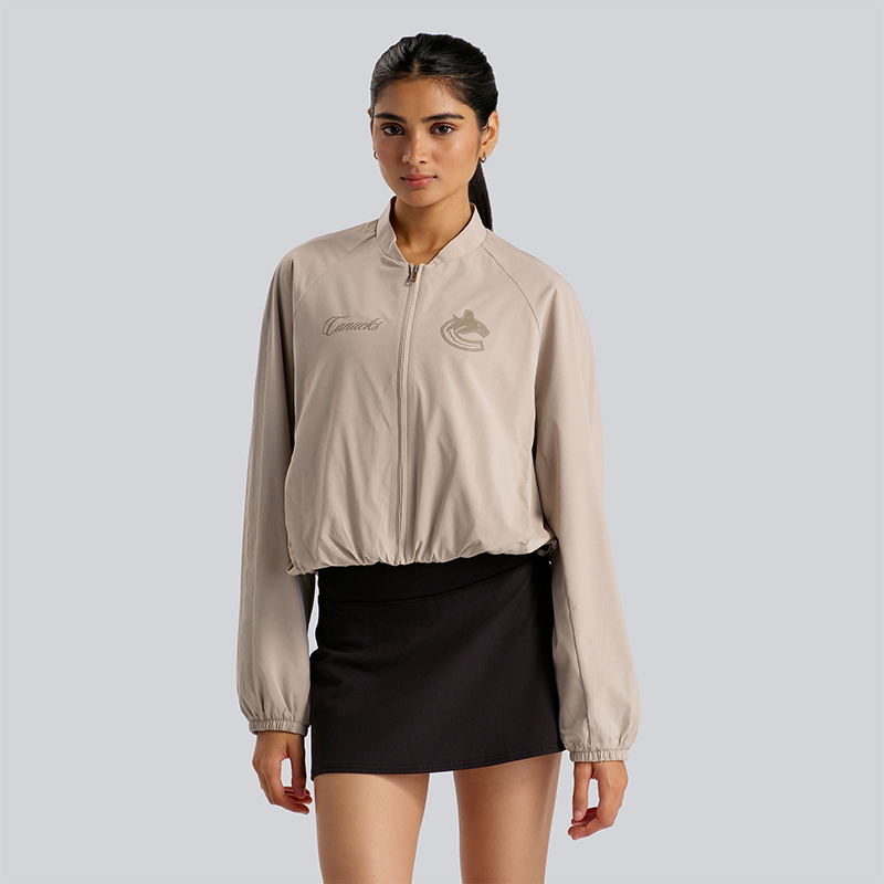 Vancouver Canucks x lululemon Women's Clara Cropped Cream Orca Jacket