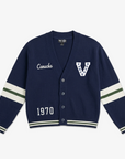 Vancouver Canucks Signature Collection Women's Heritage Navy Cardigan