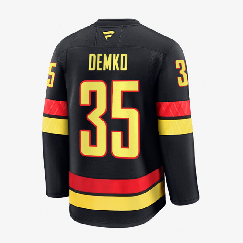 Vancouver Canucks Fanatics Authentic Pro Name &amp; Number Black Skate Jersey