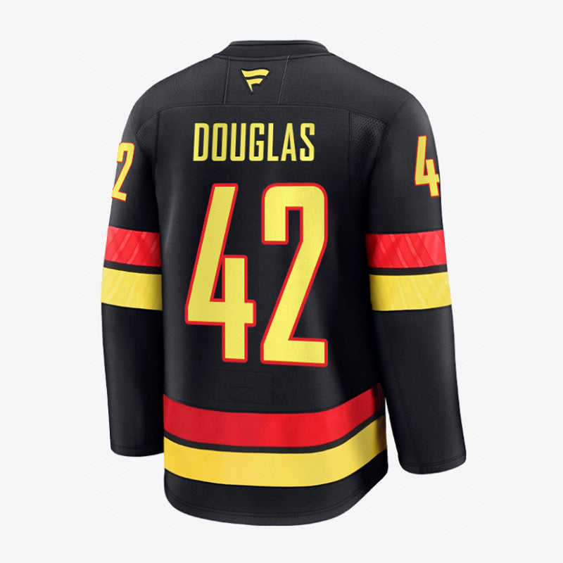 Vancouver Canucks Fanatics Premium Name &amp; Number Black Skate Jersey