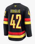 Vancouver Canucks Fanatics Premium Name & Number Black Skate Jersey