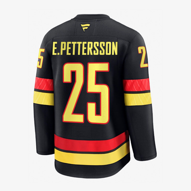 Vancouver Canucks Fanatics Authentic Pro Name &amp; Number Black Skate Jersey