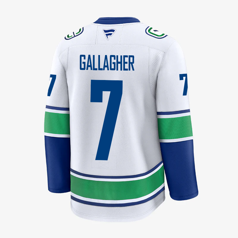 Vancouver Canucks Fanatics Premium Name &amp; Number Away Jersey