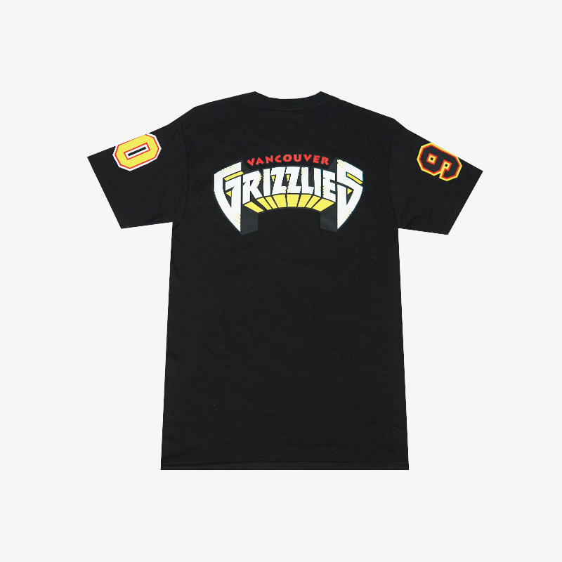 Vancouver Canucks X Grizzlies Black Vintage Skate T-Shirt