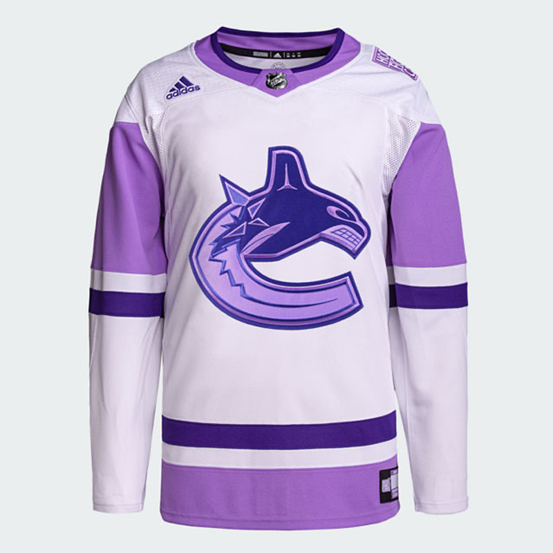 Demko Hockey fights cancer signed Vancouver Canucks Jersey 2023