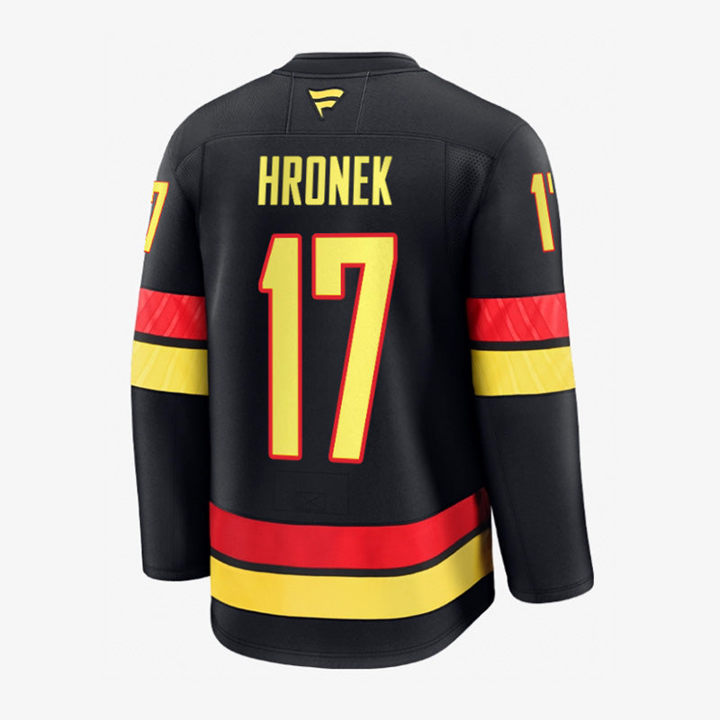 Vancouver Canucks Fanatics Authentic Pro Name &amp; Number Black Skate Jersey
