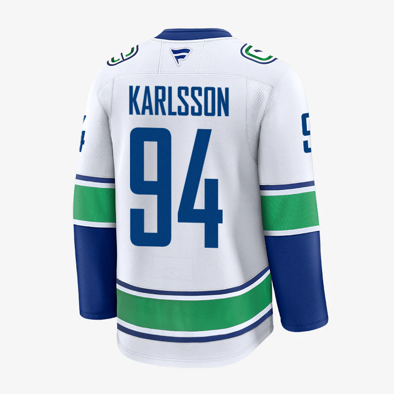Vancouver Canucks Fanatics Premium Name &amp; Number Away Jersey