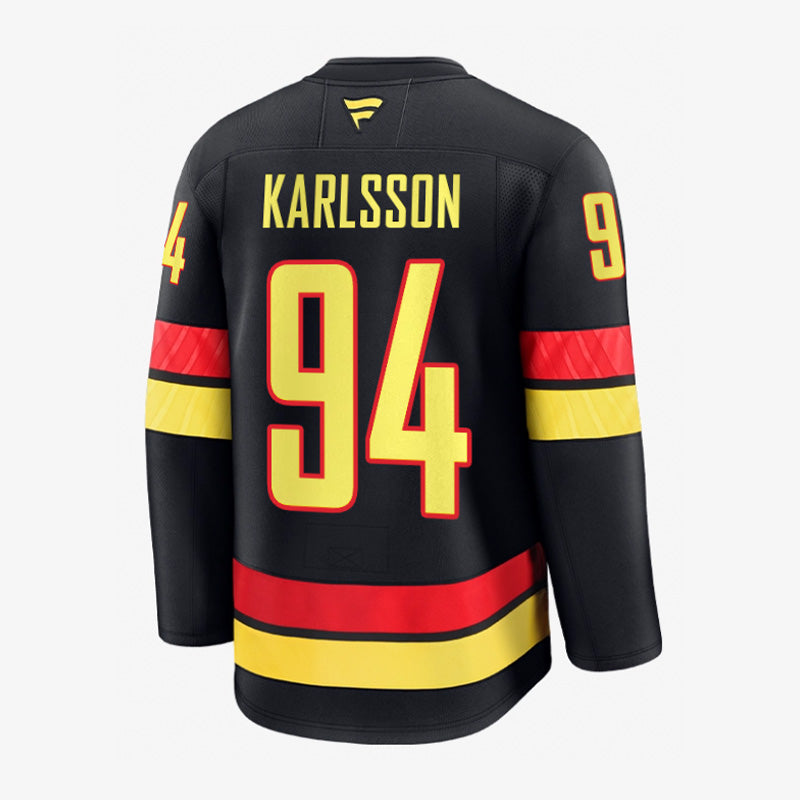 Vancouver Canucks Fanatics Authentic Pro Name &amp; Number Black Skate Jersey