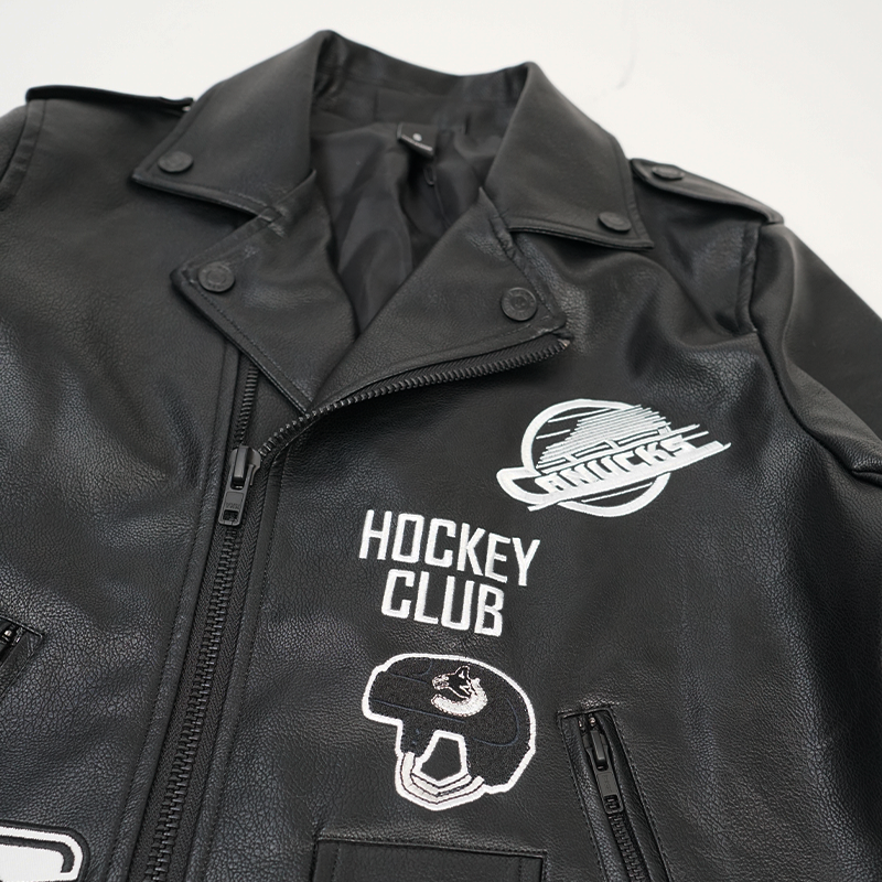 Vancouver Canucks Women&#39;s Biker Jacket