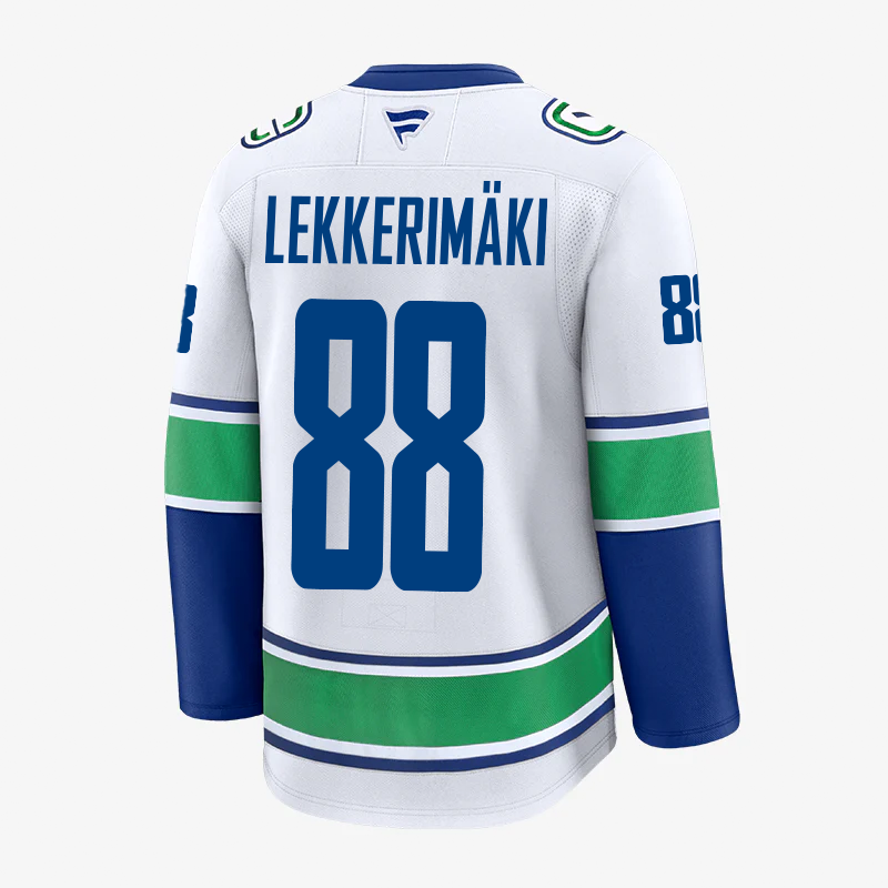 Vancouver Canucks Fanatics Premium Name &amp; Number Away Jersey