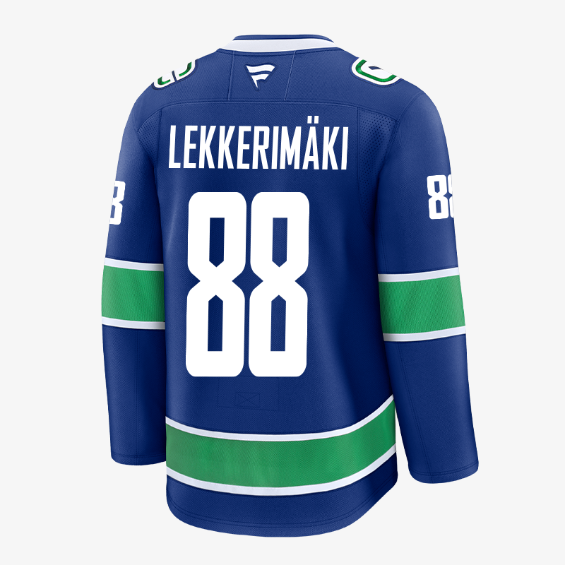Vancouver Canucks Fanatics Premium Name &amp; Number Home Jersey
