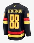 Vancouver Canucks Fanatics Premium Name & Number Black Skate Jersey