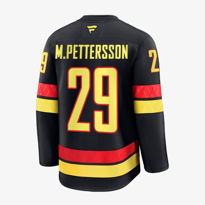 Vancouver Canucks Fanatics Premium Name &amp; Number Black Skate Jersey