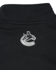 Vancouver Canucks x Malbon Collegiate Black Orca 1/4 Zip Sweatshirt