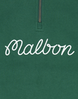 Vancouver Canucks x Malbon Collegiate Green Orca 1/4 Zip Sweatshirt
