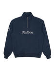 Vancouver Canucks x Malbon Collegiate Navy Orca 1/4 Zip Sweatshirt