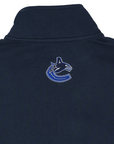 Vancouver Canucks x Malbon Collegiate Navy Orca 1/4 Zip Sweatshirt