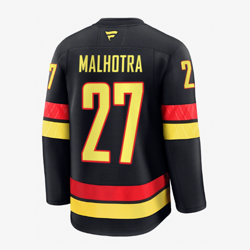 Vancouver Canucks Fanatics Authentic Pro Name &amp; Number Black Skate Jersey