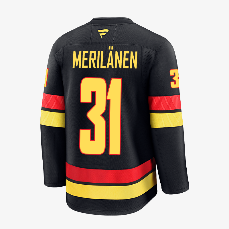 Vancouver Canucks Fanatics Premium Name &amp; Number Black Skate Jersey